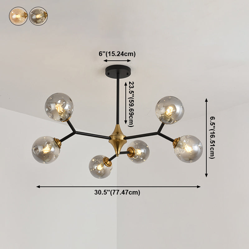 Modern Metal Chandelier Light Fixtures Multi-Head Suspension Pendant Lights for Restaurant