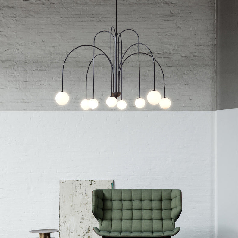 Modern Metal Chandelier Light Fixtures Multi-Head Suspension Pendant Lamps for Living Room
