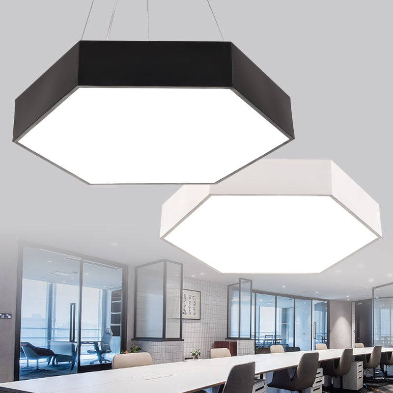 Lampe à la simplicité noire avec des luminaires d'éclairage de pendentif à LED à l'ombre acrylique