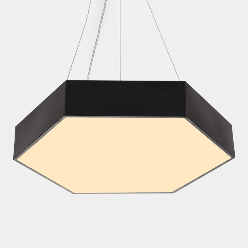 Lampe à la simplicité noire avec des luminaires d'éclairage de pendentif à LED à l'ombre acrylique