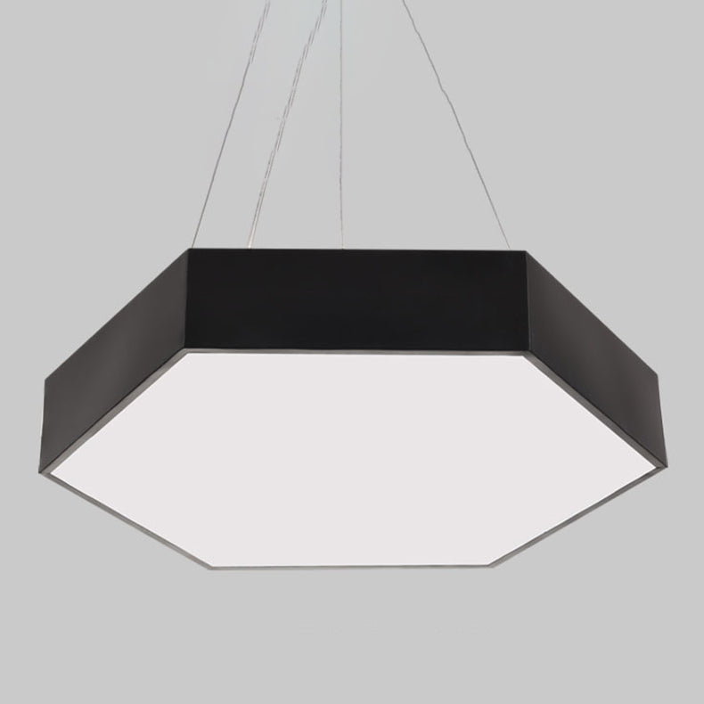 Lampe à la simplicité noire avec des luminaires d'éclairage de pendentif à LED à l'ombre acrylique