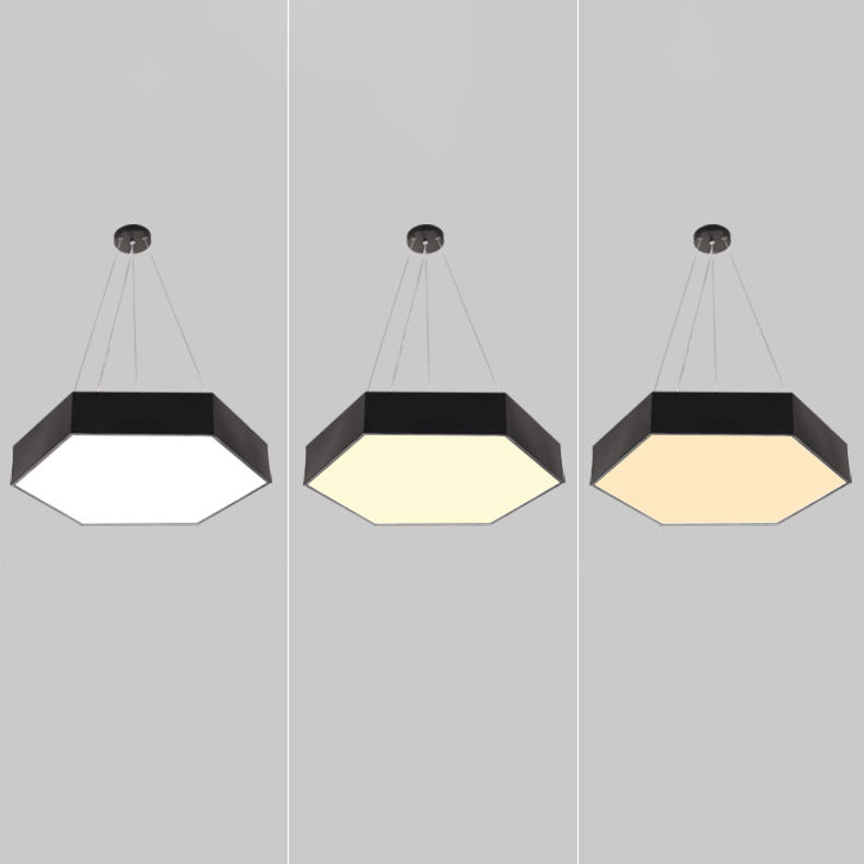Lampe à la simplicité noire avec des luminaires d'éclairage de pendentif à LED à l'ombre acrylique