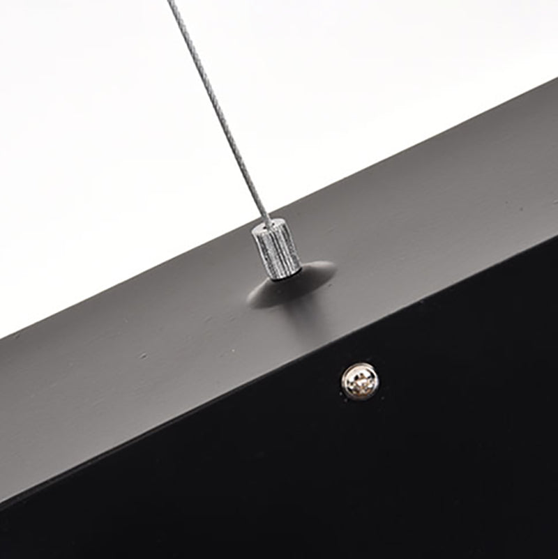 Lampe à la simplicité noire avec des luminaires d'éclairage de pendentif à LED à l'ombre acrylique