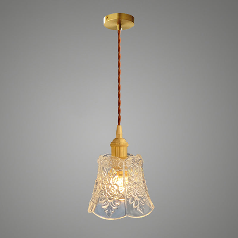 Pendante de style minimalisme moderne Shade en verre de verre pendante pour la barre de chevet