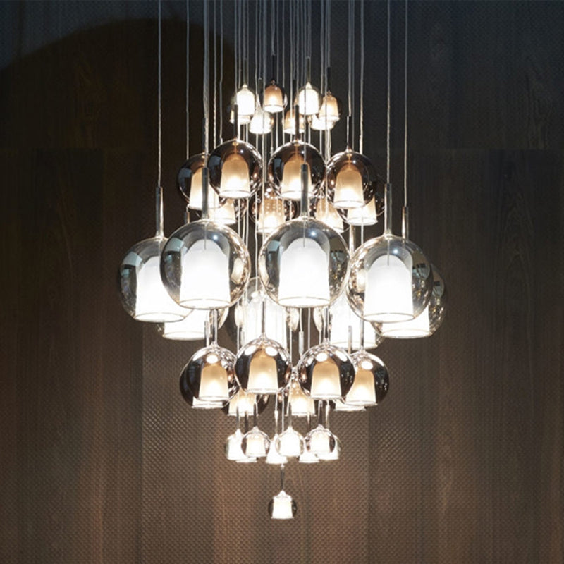 Pendante de style moderne 1 lumière minimalisme Verre Lumière suspendue pour la salle à manger