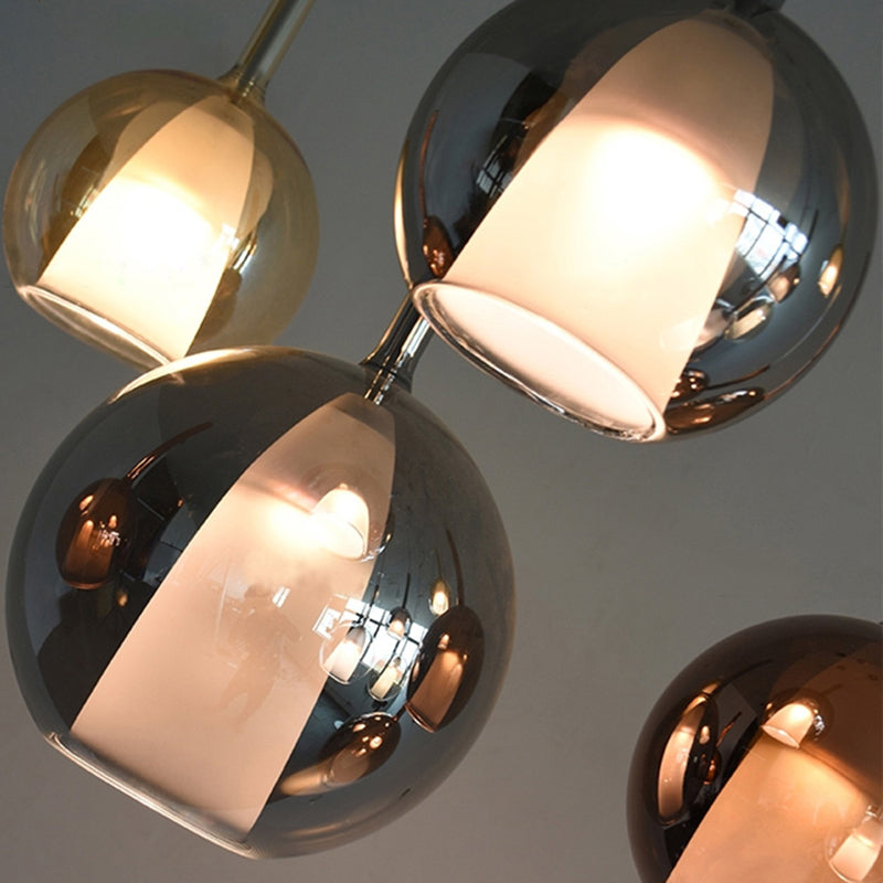 Pendante de style moderne 1 lumière minimalisme Verre Lumière suspendue pour la salle à manger