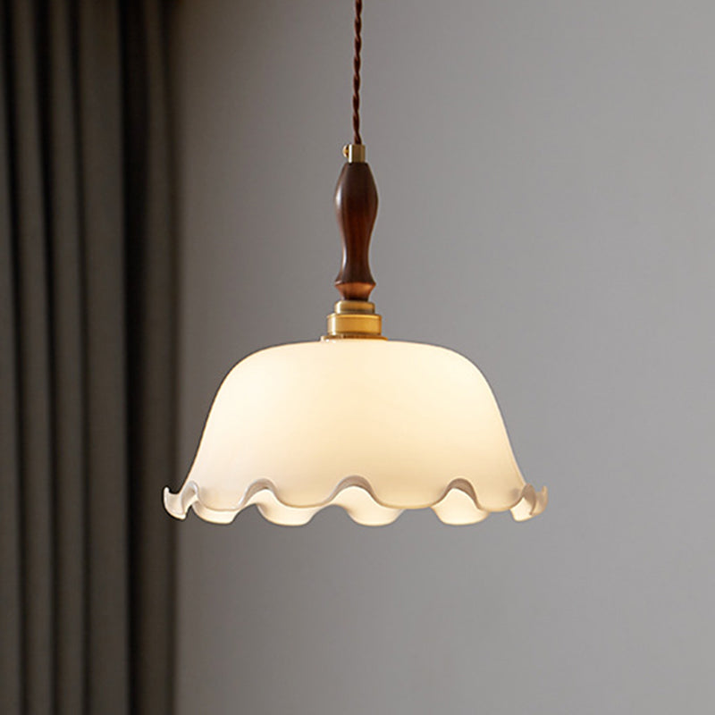 Pendre de style minimalisme moderne Lumière blanche en verre blanc suspendu pour la cuisine