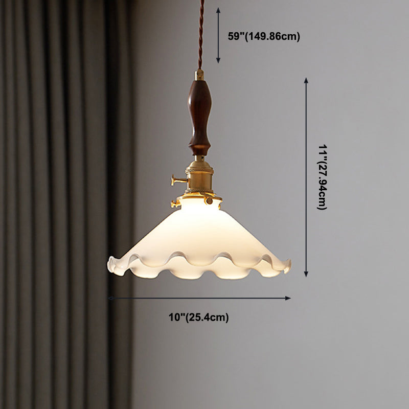 Pendre de style minimalisme moderne Lumière blanche en verre blanc suspendu pour la cuisine