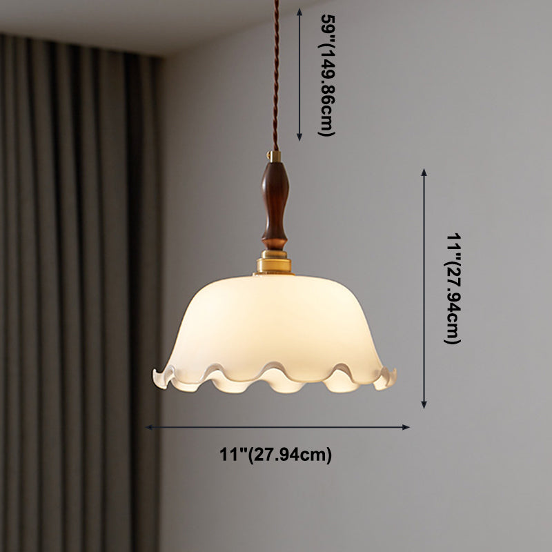 Modern Minimalism Style Pendant Light White Glass Hanging Light for Kitchen