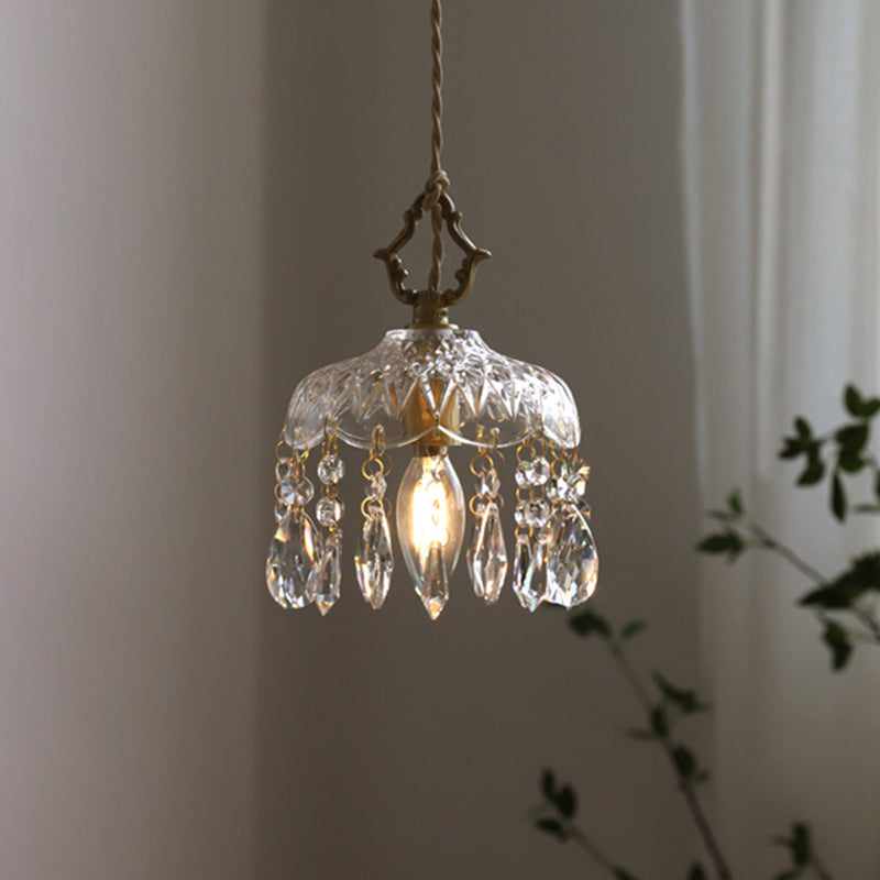 Pendante de style moderne 1 lumière minimalisme Verre Lumière suspendue pour le chevet