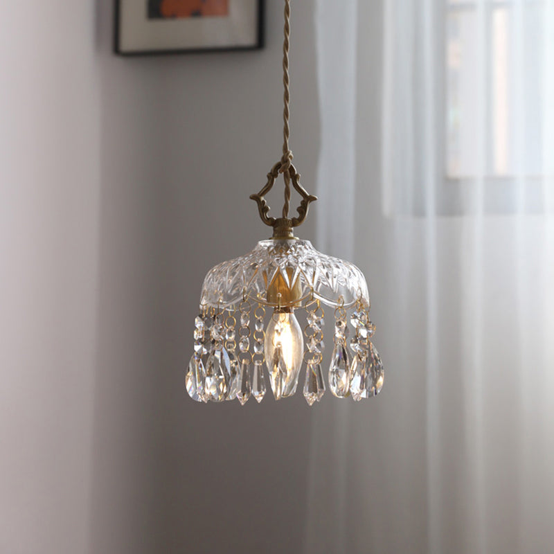 Pendante de style moderne 1 lumière minimalisme Verre Lumière suspendue pour le chevet