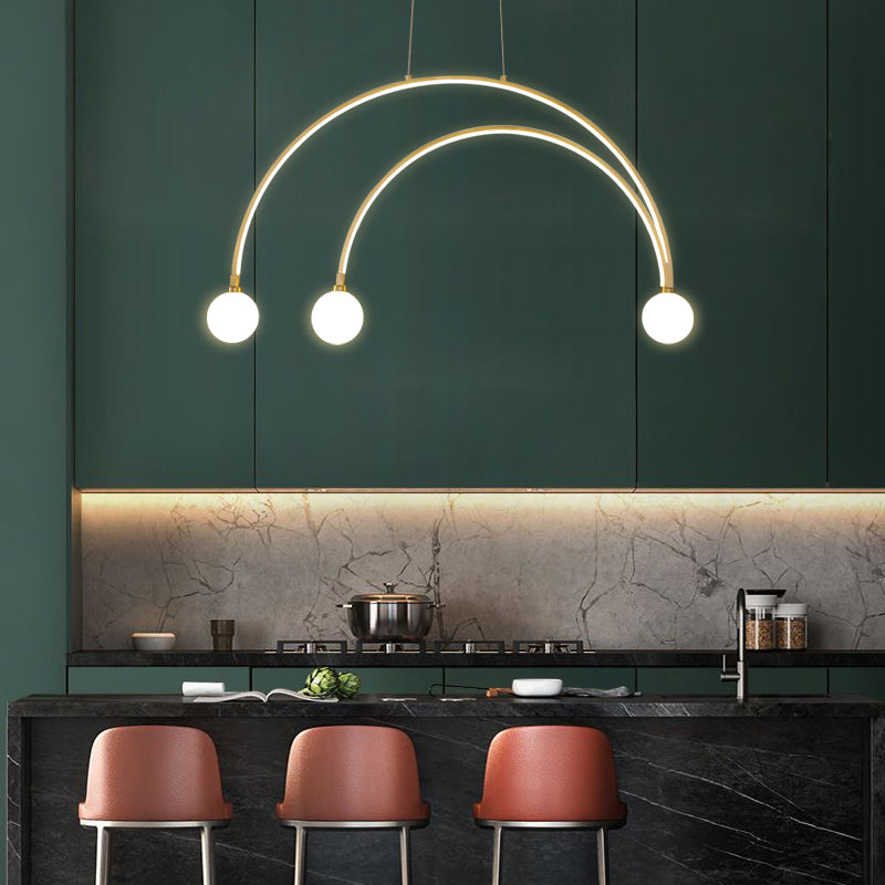 Modern Style Pendant Light LED Ball Shade Chandelier Light for Dining Room Kitchen