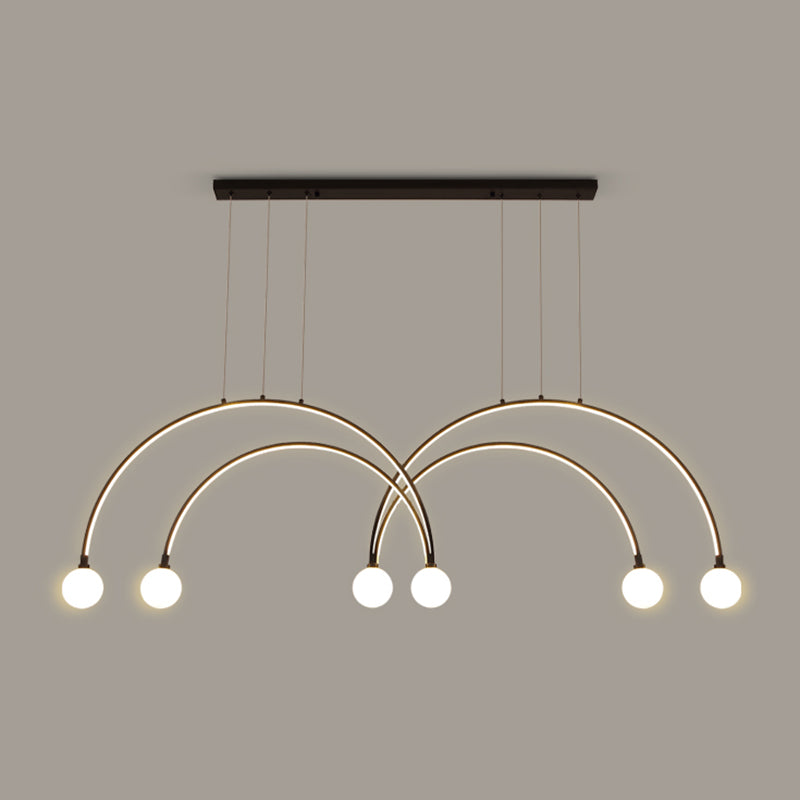Modern Style Pendant Light LED Ball Shade Chandelier Light for Dining Room Kitchen