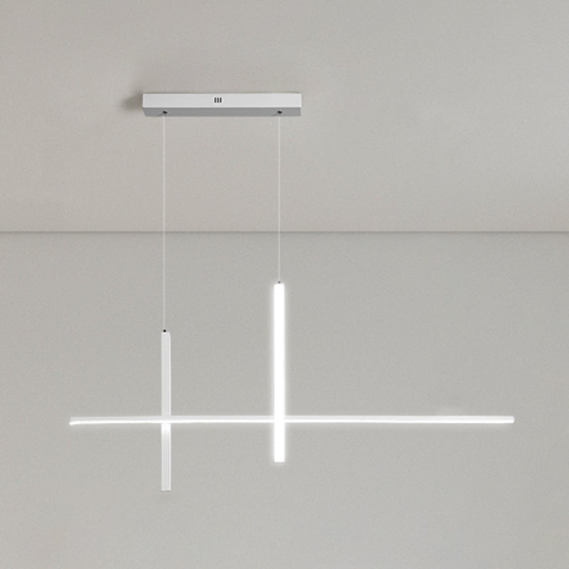 Modern Style LED Pendant Light Long Strip Island Light for Dining Room