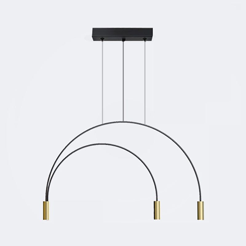 Modern Style Island Light Cylindrical Shade Chandelier Light for Dining Room