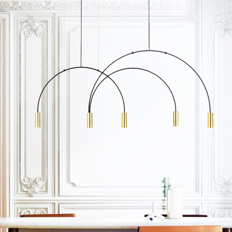 Modern Style Island Light Cylindrical Shade Chandelier Light for Dining Room