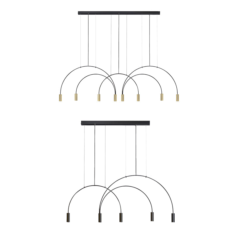 Modern Style Island Light Cylindrical Shade Chandelier Light for Dining Room