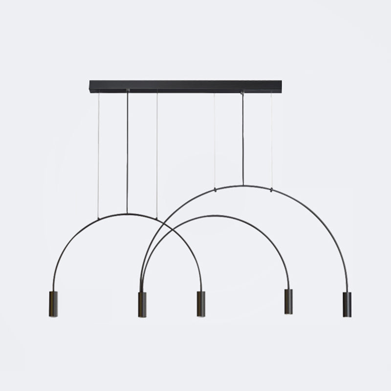 Modern Style Island Light Cylindrical Shade Chandelier Light for Dining Room