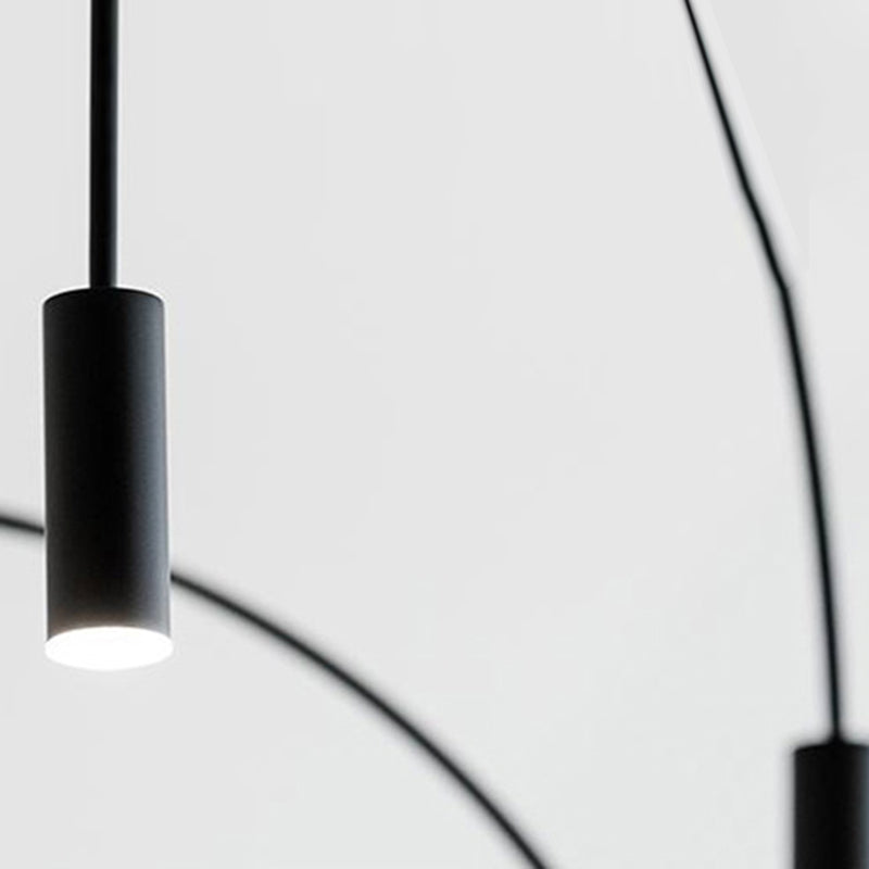 Modern Style Island Light Cylindrical Shade Chandelier Light for Dining Room