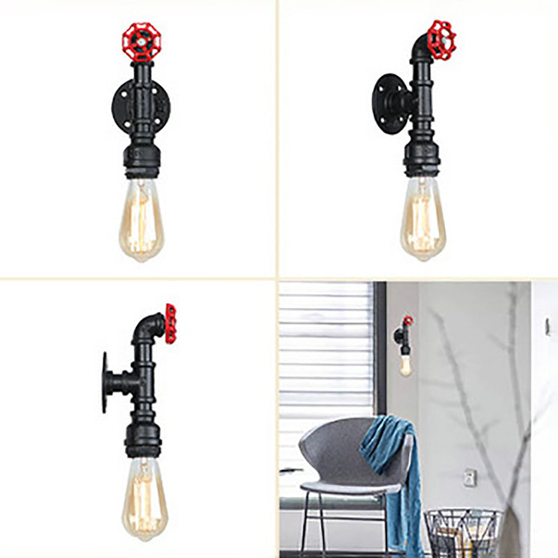 Acqua in metallo Acqua Wall Sconcetto illuminazione a parete in stile industriale lampada montata