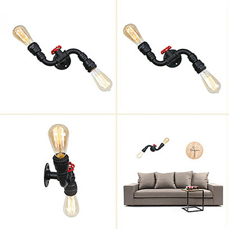Acqua in metallo Acqua Wall Sconcetto illuminazione a parete in stile industriale lampada montata