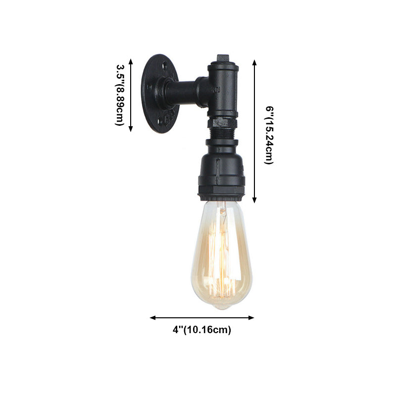 Acqua in metallo Acqua Wall Sconcetto illuminazione a parete in stile industriale lampada montata