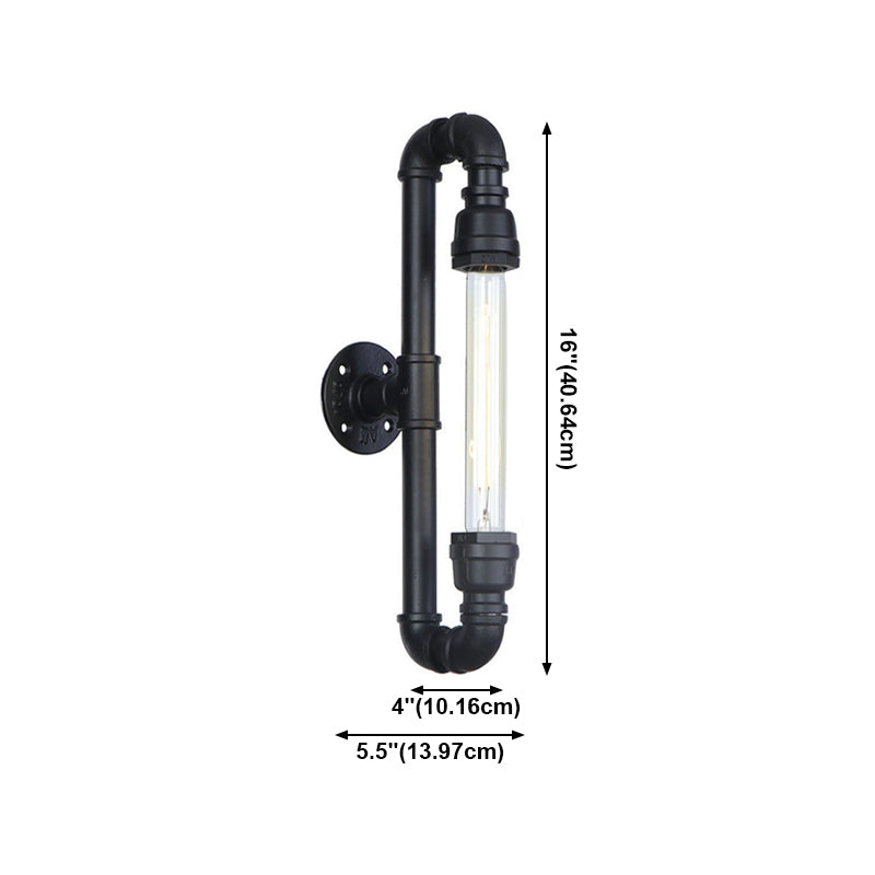 Acqua in metallo Acqua Wall Sconcetto illuminazione a parete in stile industriale lampada montata