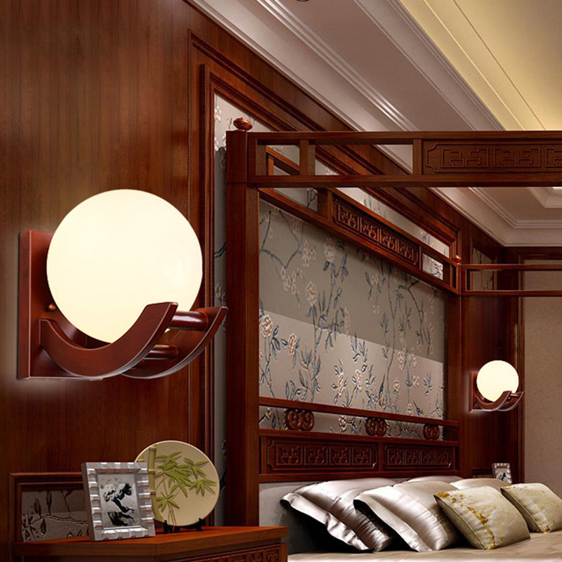 Forma de la pelota Iluminación apliques contemporáneos accesorios de iluminación de pared marrón contemporánea
