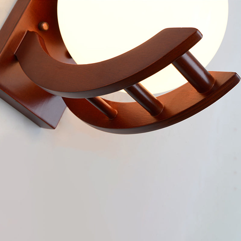 Forma de la pelota Iluminación apliques contemporáneos accesorios de iluminación de pared marrón contemporánea