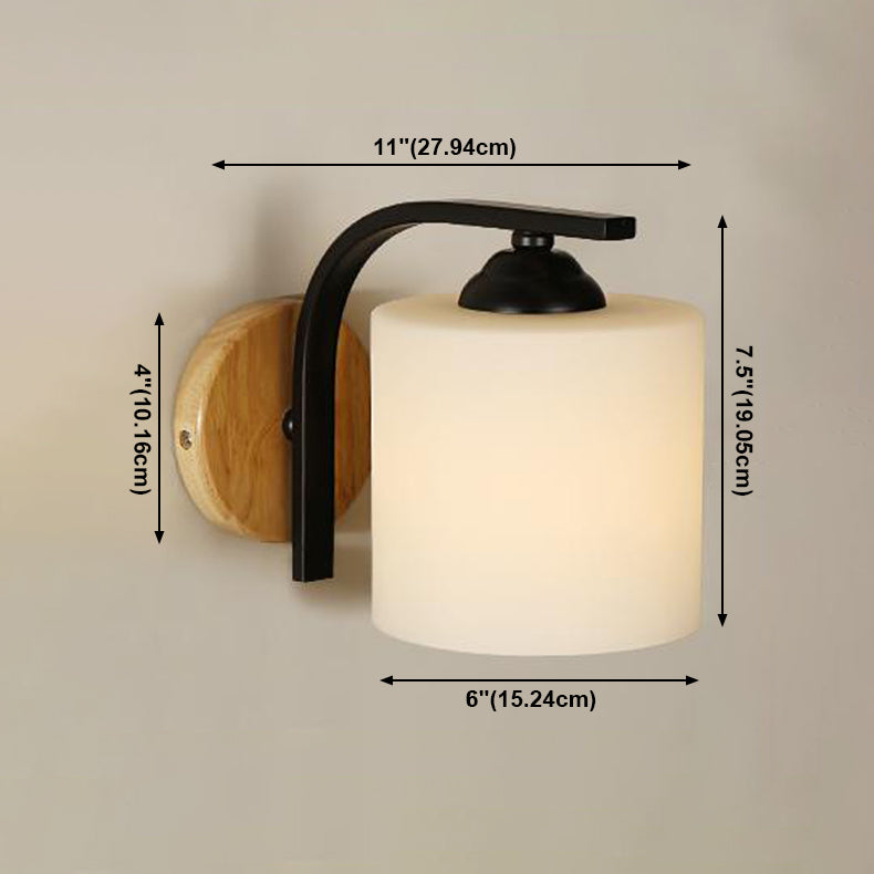 Éclairage de paroi en bois géométrique Appiculture de lumière murale beige minimaliste