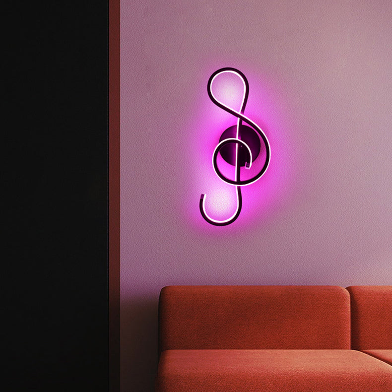 Salon moderniste applique murale noire LED simple mural