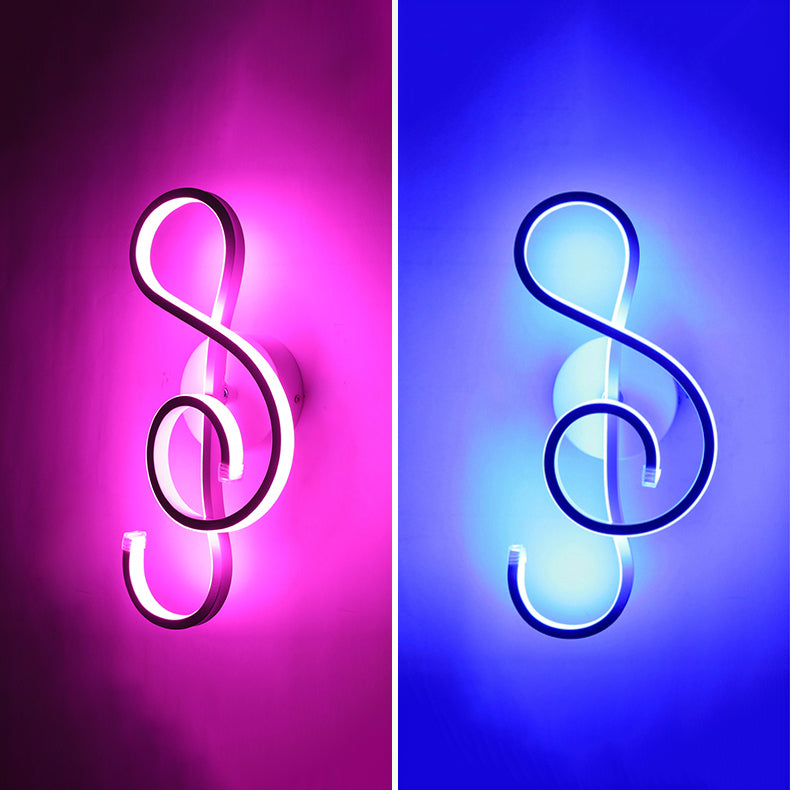 Salon moderniste applique murale noire LED simple mural