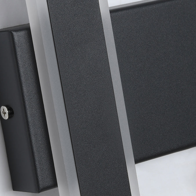 Salon moderniste applique murale noire LED simple mural