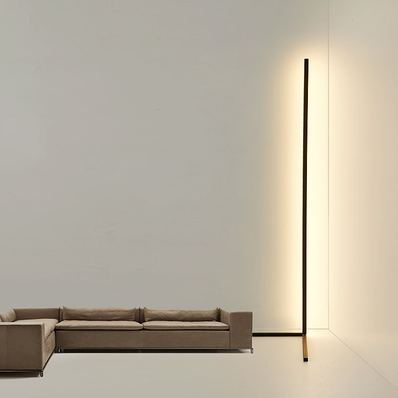 Eenvoud aluminium vloer leeslamp lineair 1-licht LED-vloerlamp voor woonkamer