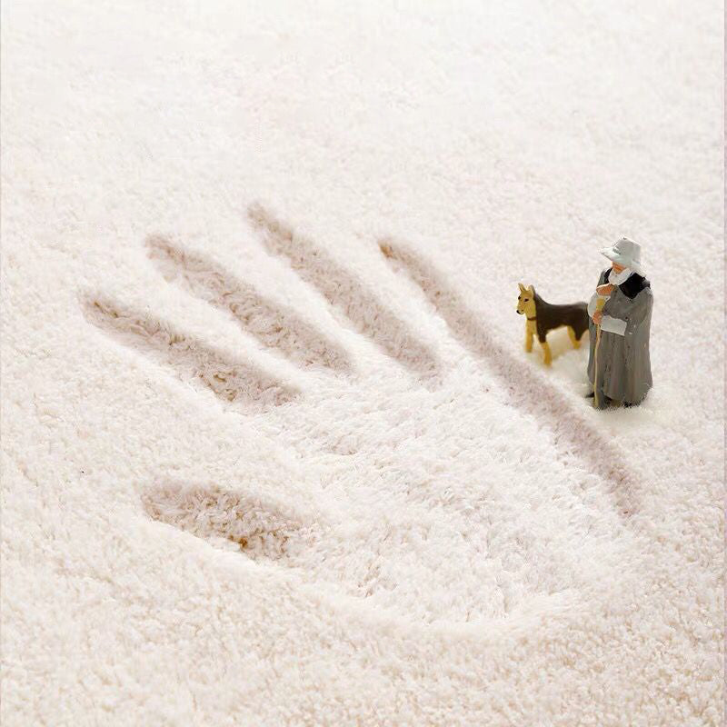 Light Orange Line Rug Polyester Modern Rug Non-Slip Backing Rug for Home Decor