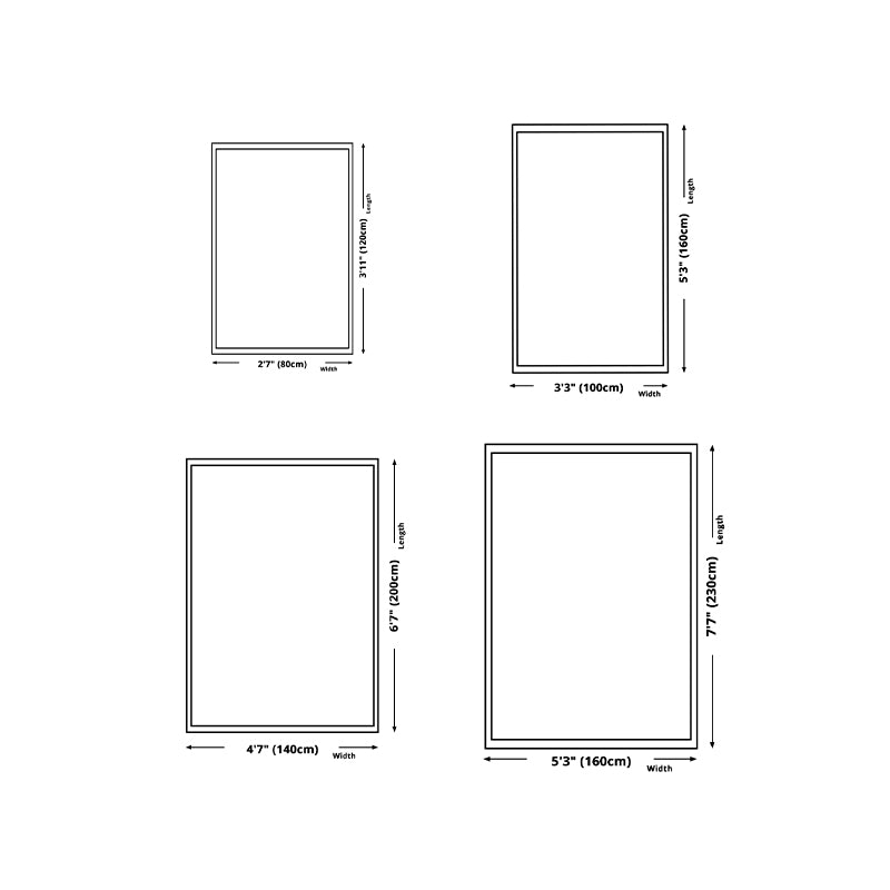 Light Orange Line Rug Polyester Modern Rug Non-Slip Backing Rug for Home Decor