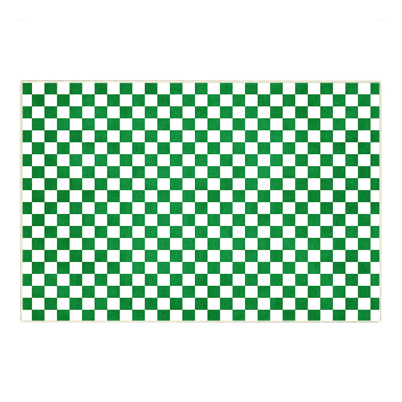 Green Modern Carpet Blending Lattice Carpet Stain Resistant Carpet for Living Room