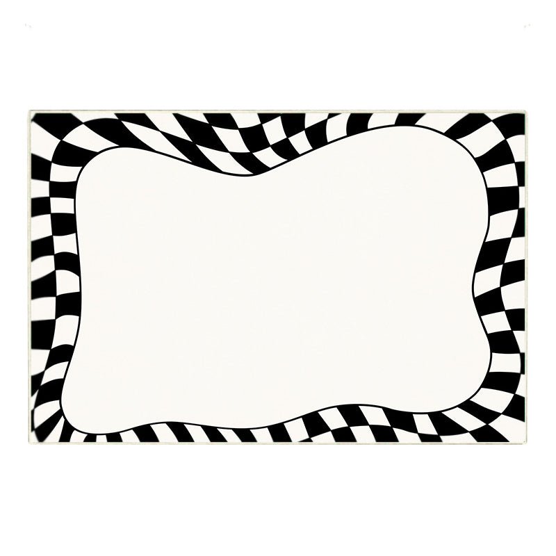 Green Modern Carpet Blending Lattice Carpet Stain Resistant Carpet for Living Room