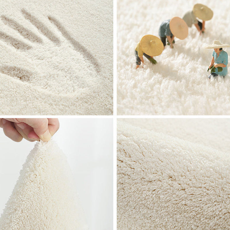 Pink Casual Carpet Polyester Wave Carpet Stain Resistant Carpet for Living Room