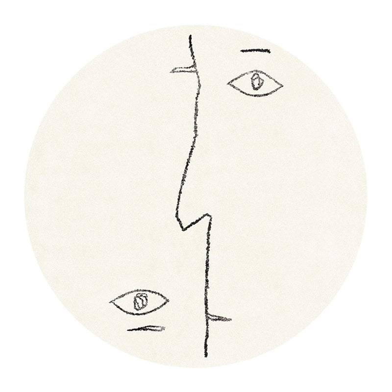 Alfombra blanca moderna mezcla abstractación alfombra cubierta de respaldo sin deslizamiento para el salón para el salón