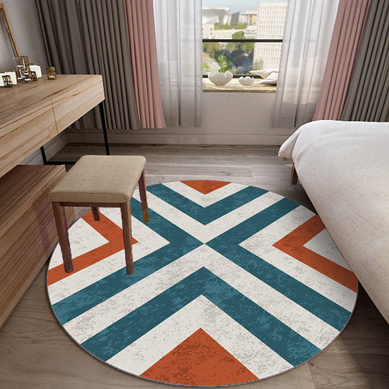 Black Diamond Rug Polyster Simple Rug Washable Rug for Living Room