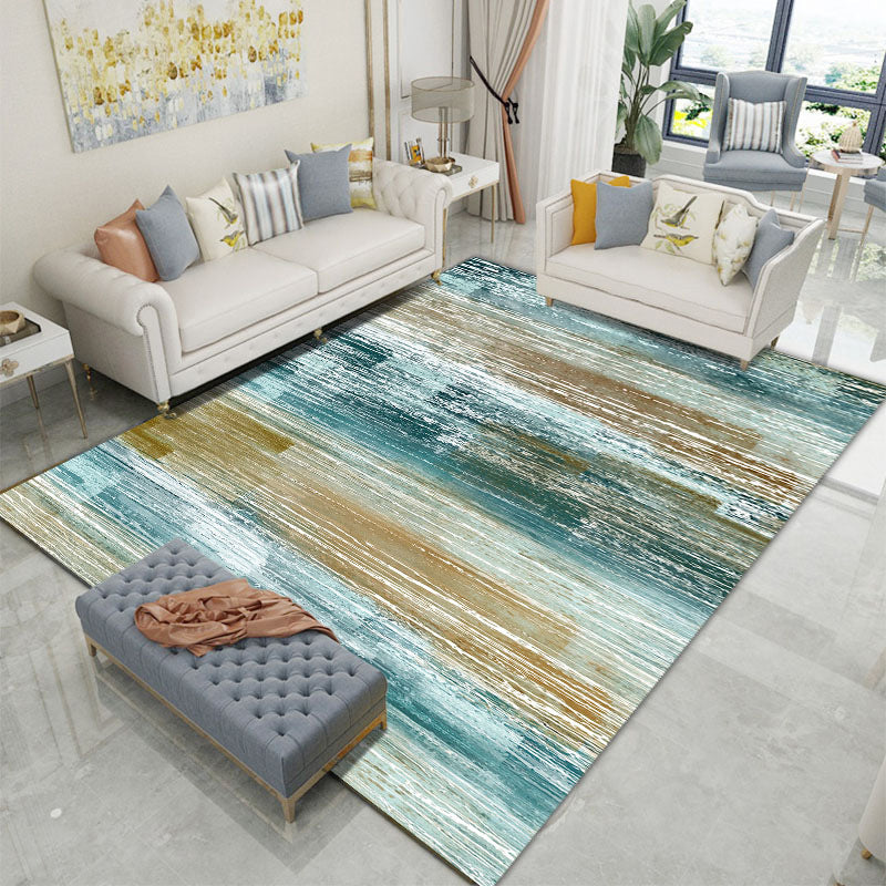 Dark Red Graphic Carpet Polyester Modern Carpet Stain Resistant Carpet for Living Room