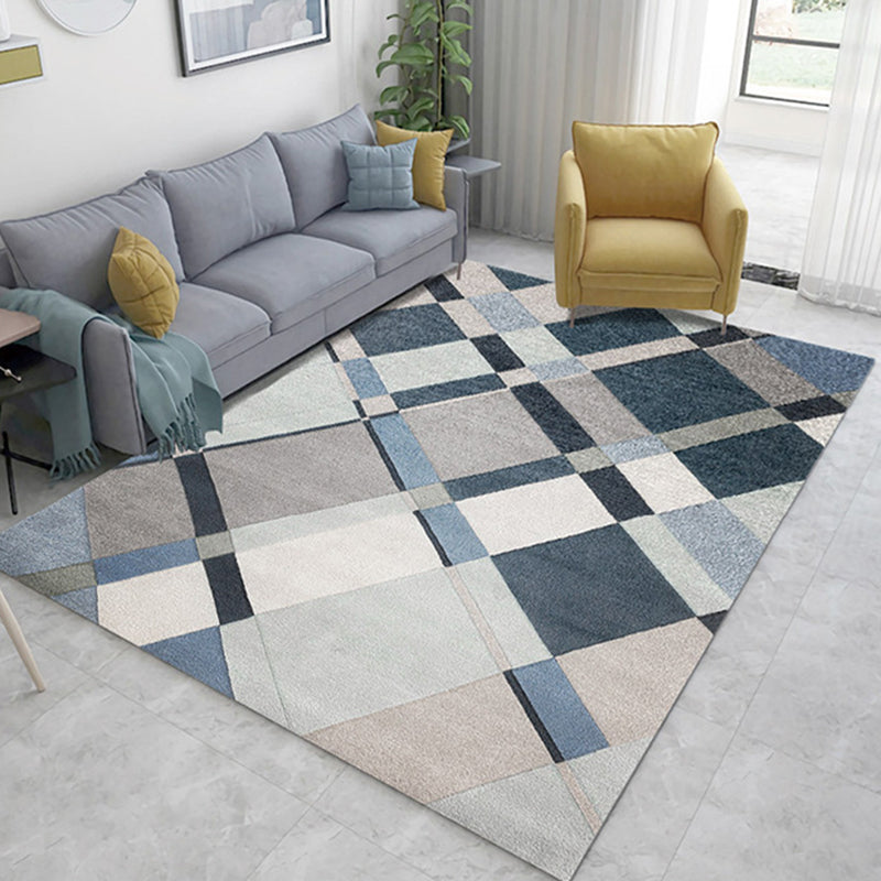 Gray Simple Carpet Polyester Deer Carpet Darwing Area Carpet for Living Room