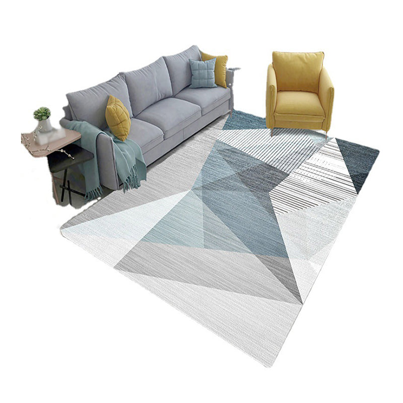 Gray Simple Carpet Polyester Deer Carpet Darwing Area Carpet for Living Room