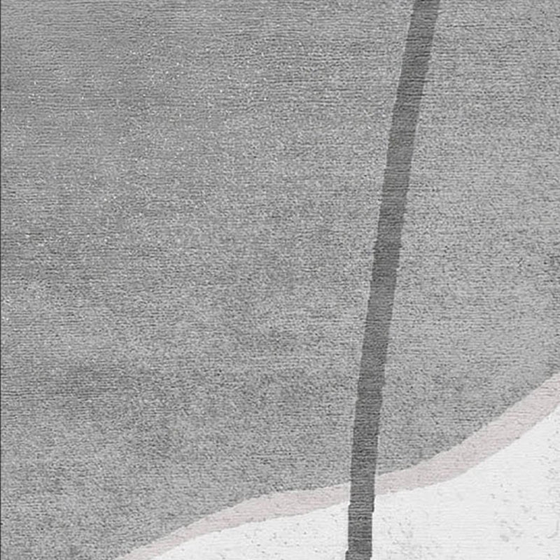 White Color Piece Rug Polyester Simple Rug Stain Resistant Rug for Living Room