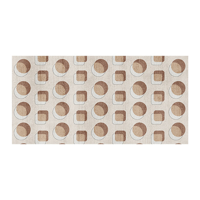 Light Gray Modern Rug Polyester Graphic Rug Non-Slip Backing Rug for Living Room