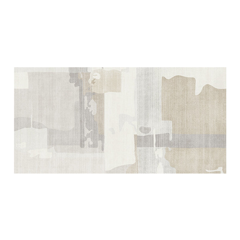 Light Gray Modern Rug Polyester Graphic Rug Non-Slip Backing Rug for Living Room