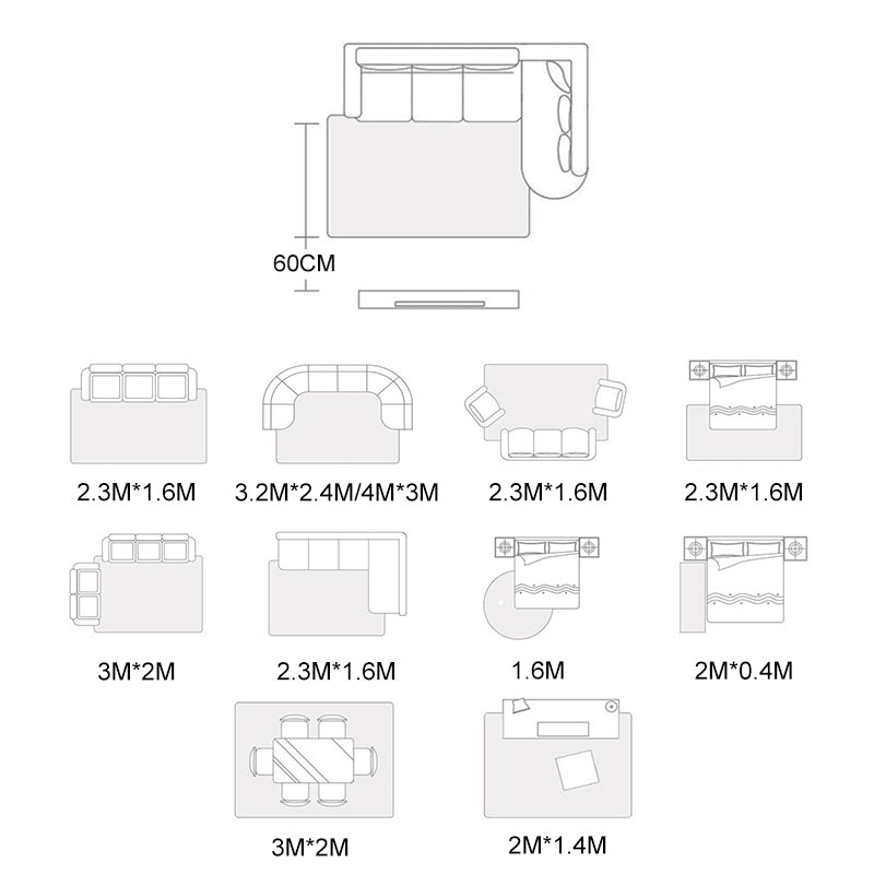 Light Blue Modern Rug Polyester Abstract Graphic Rug Non-Slip Backing Rug for Drawing Room