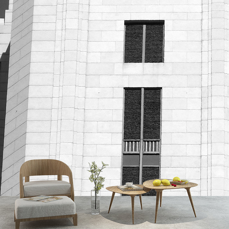 Building Mural Wallpaper for Office Meeting Room Wall Decor, Moisture Resistant