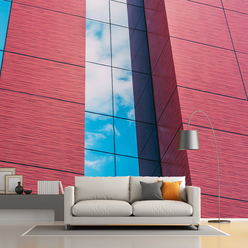 Building Mural Wallpaper for Office Meeting Room Wall Decor, Moisture Resistant